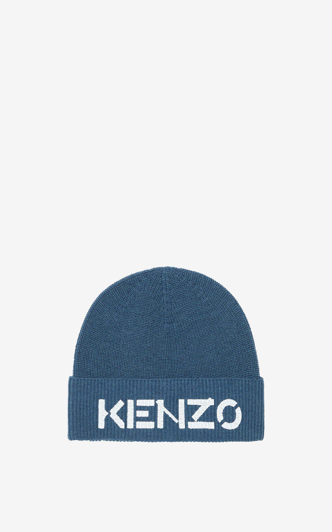 Kenzo Logo knit Gorro Hombre Azules | 5014682-ZR